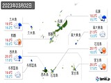 実況天気(2023年03月02日)