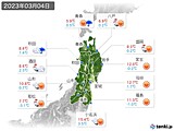 2023年03月04日の東北地方の実況天気