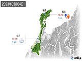 2023年03月04日の石川県の実況天気