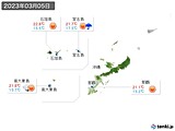 2023年03月05日の沖縄地方の実況天気
