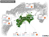 2023年03月07日の四国地方の実況天気