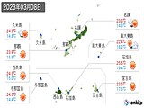 2023年03月08日の沖縄県の実況天気