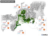 2023年03月14日の東海地方の実況天気