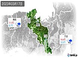 2023年03月17日の京都府の実況天気