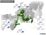 2023年03月21日の東海地方の実況天気