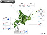 2023年03月26日の北海道地方の実況天気