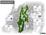 2023年03月27日の長野県の実況天気