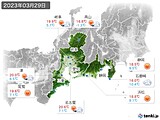 2023年03月29日の東海地方の実況天気