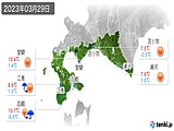 2023年03月29日の道南の実況天気