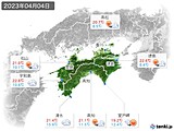 2023年04月04日の四国地方の実況天気