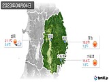 2023年04月04日の岩手県の実況天気