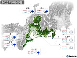 2023年04月05日の東海地方の実況天気
