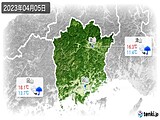 2023年04月05日の岡山県の実況天気
