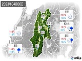 2023年04月06日の長野県の実況天気
