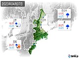 2023年04月07日の三重県の実況天気