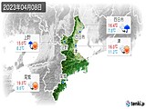 2023年04月08日の三重県の実況天気