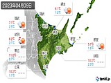 2023年04月09日の道東の実況天気