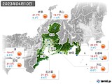 2023年04月10日の東海地方の実況天気