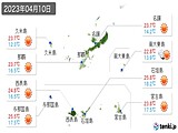 2023年04月10日の沖縄県の実況天気