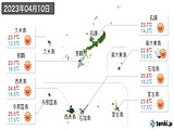 2023年04月10日の沖縄県の実況天気