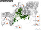 2023年04月11日の東海地方の実況天気