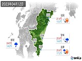 2023年04月12日の宮崎県の実況天気