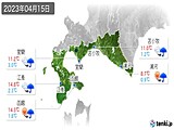 2023年04月15日の道南の実況天気