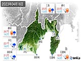 2023年04月16日の静岡県の実況天気