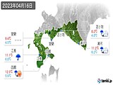 2023年04月16日の道南の実況天気