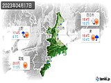 2023年04月17日の三重県の実況天気