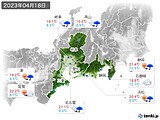 2023年04月18日の東海地方の実況天気