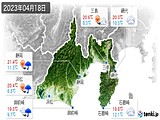 2023年04月18日の静岡県の実況天気