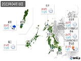 2023年04月18日の長崎県の実況天気