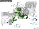 2023年04月19日の東海地方の実況天気