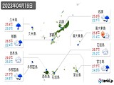 2023年04月19日の沖縄県の実況天気