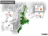 2023年04月20日の三重県の実況天気