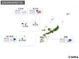 2023年04月21日の沖縄地方の実況天気