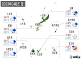 2023年04月21日の沖縄県の実況天気