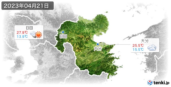 大分県(2023年04月21日の天気