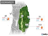 2023年04月22日の岩手県の実況天気