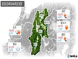 2023年04月23日の長野県の実況天気
