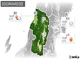 2023年04月23日の山形県の実況天気