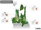 2023年04月24日の青森県の実況天気