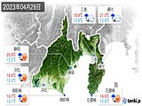 2023年04月26日の静岡県の実況天気
