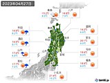 2023年04月27日の東北地方の実況天気
