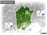 2023年04月29日の岡山県の実況天気