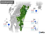 2023年04月29日の宮崎県の実況天気