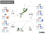 2023年05月01日の沖縄県の実況天気