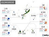 2023年05月03日の沖縄県の実況天気