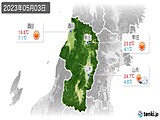 2023年05月03日の山形県の実況天気